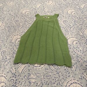 Double Zero Green Knit Tank Top (NWT)